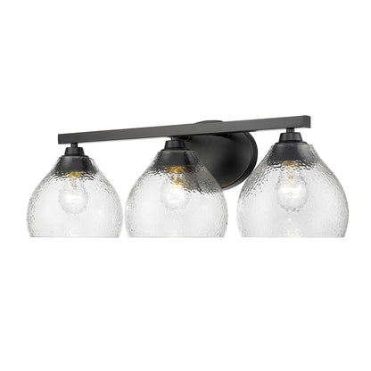 Golden Lighting Ariella 3-light Vanity in Matte Black - - Golden Lighting