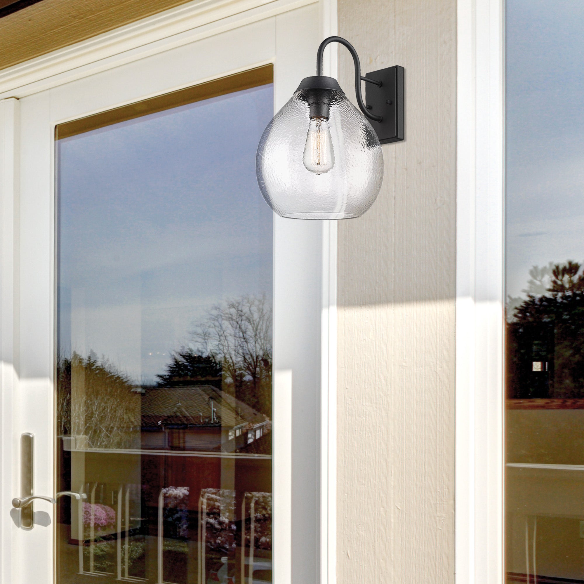 Golden Lighting Ariella 1-light Outdoor Wall in Natural Black - - Golden Lighting