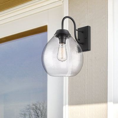 Golden Lighting Ariella 1-light Outdoor Wall in Natural Black - - Golden Lighting
