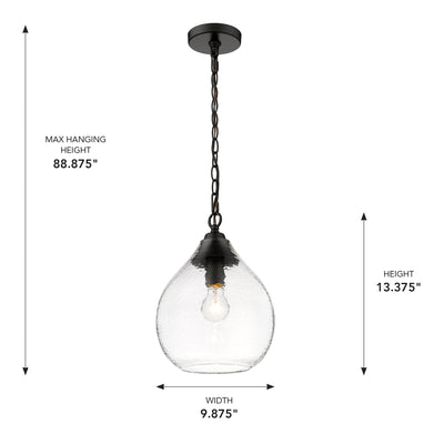Golden Lighting Ariella 1-light Pendant in Matte Black - - Golden Lighting