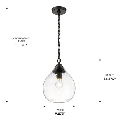 Golden Lighting Ariella 1-light Pendant in Matte Black - - Golden Lighting