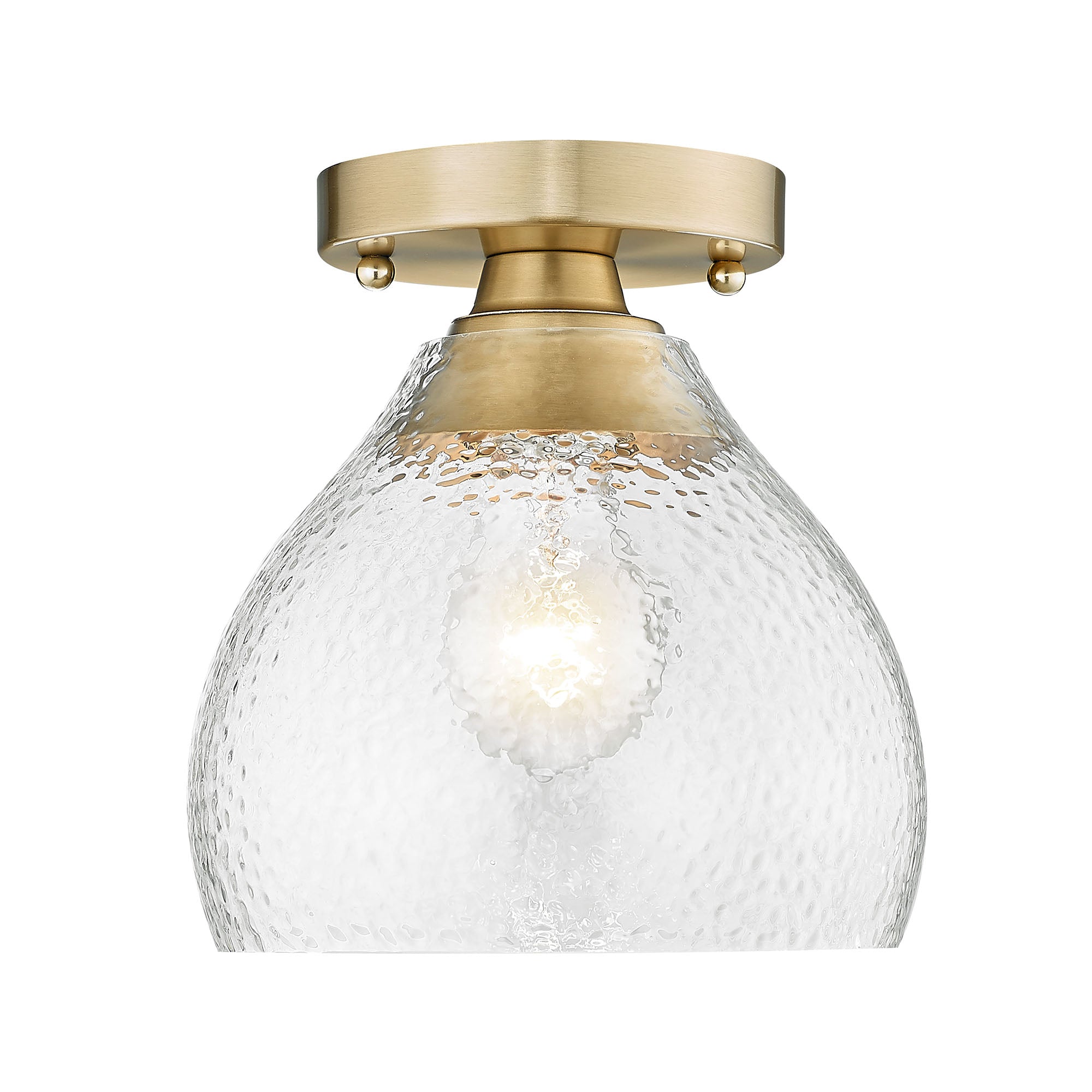 Golden Lighting Ariella 1-light Semi-Flush Mount in Brushed Champagne Brass - - Golden Lighting