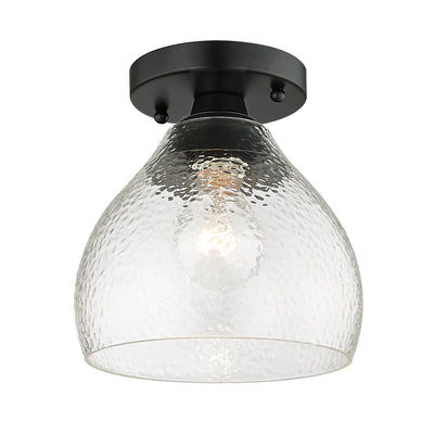 Golden Lighting Ariella 1-light Semi-Flush Mount in Matte Black - - Golden Lighting