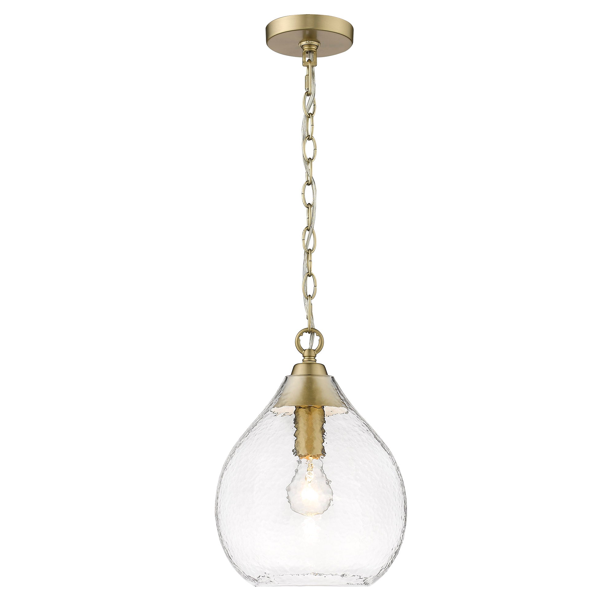 Golden Lighting Ariella 1-light Pendant in Brushed Champagne Brass - - Golden Lighting