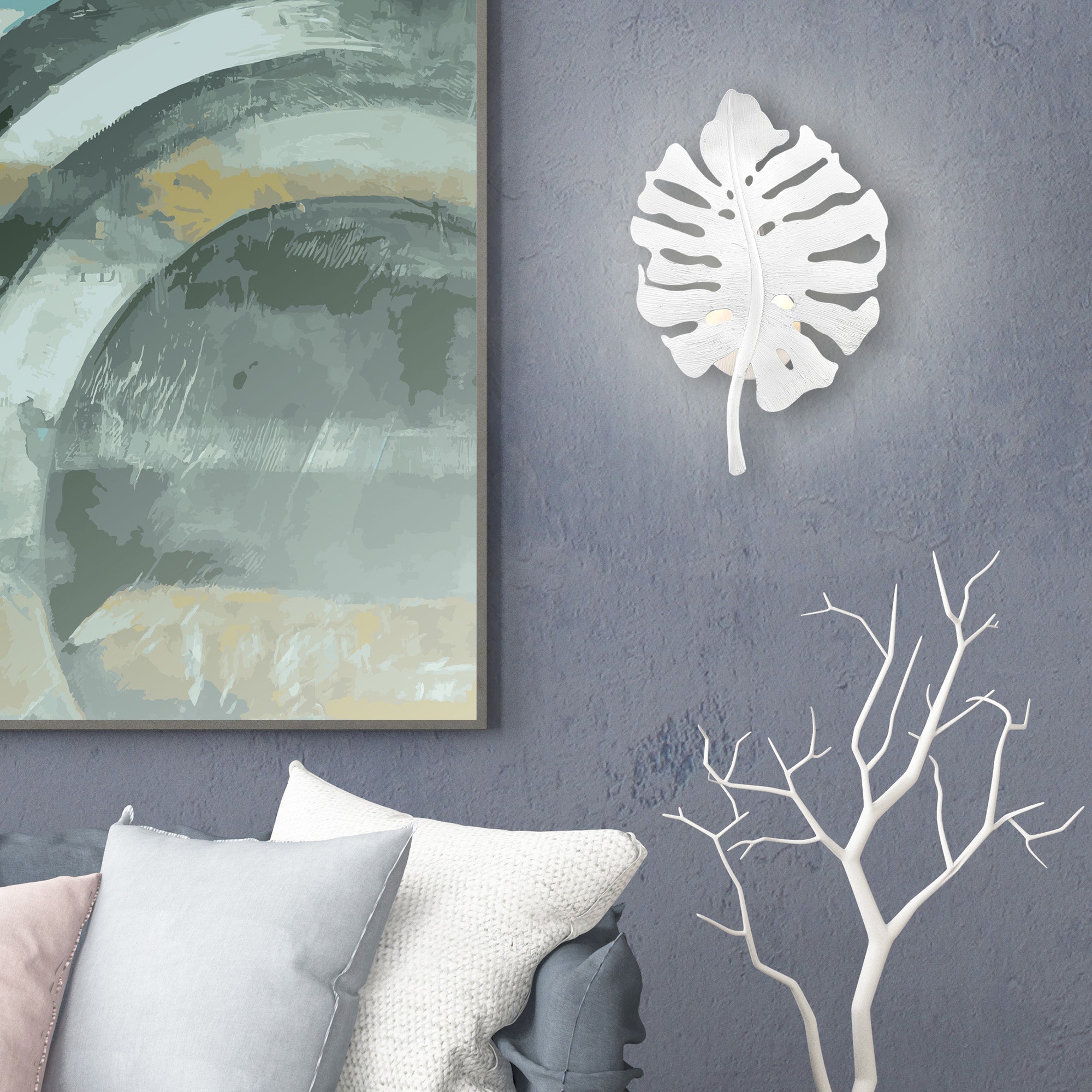 Aruba 1-light Wall Sconce in Textured White Plaster