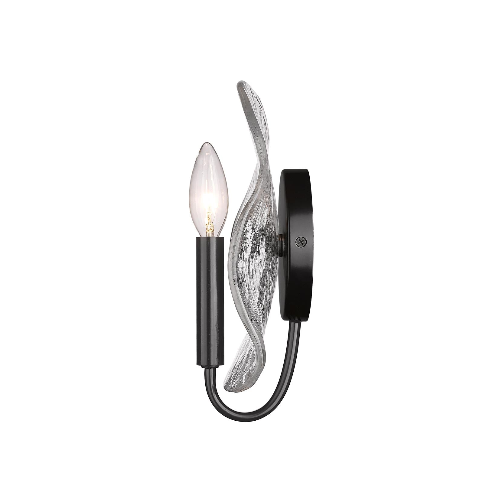 Golden Lighting Samara 1-light Wall Sconce in Matte Black - - Golden Lighting