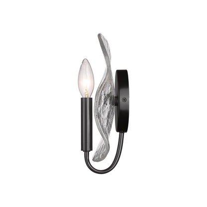 Golden Lighting Samara 1-light Wall Sconce in Matte Black - - Golden Lighting