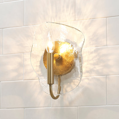 Golden Lighting Samara 1-light Wall Sconce in Modern Brass - - Golden Lighting