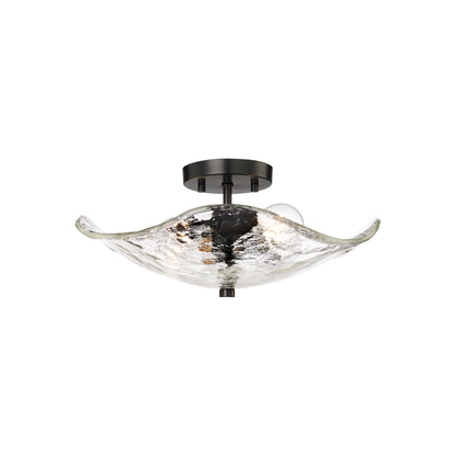 Golden Lighting Samara 2-light Semi-Flush Mount in Matte Black - - Golden Lighting