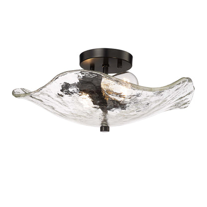Golden Lighting Samara 2-light Semi-Flush Mount in Matte Black - - Golden Lighting