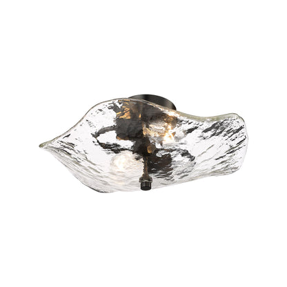 Golden Lighting Samara 2-light Semi-Flush Mount in Matte Black - - Golden Lighting