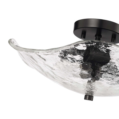 Golden Lighting Samara 2-light Semi-Flush Mount in Matte Black - - Golden Lighting