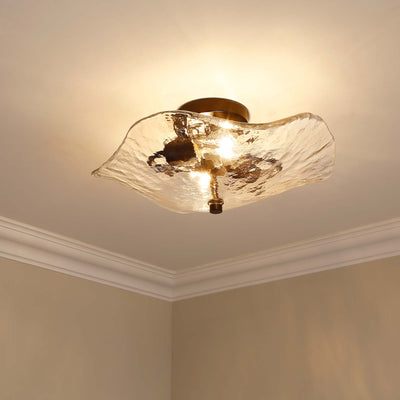 Golden Lighting Samara 2-light Semi-Flush Mount in Matte Black - - Golden Lighting