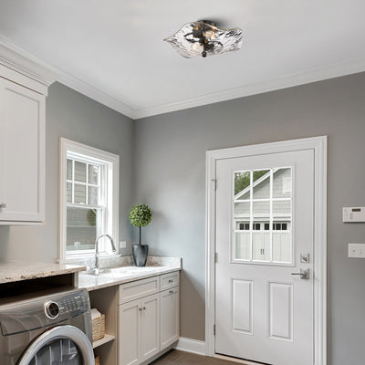 Golden Lighting Samara 2-light Semi-Flush Mount in Matte Black - - Golden Lighting