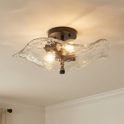 Samara 2-light Semi-Flush Mount in Matte Black, alternate view - Golden Lighting