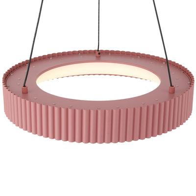 Sashay Integrated LED 20" Pendant in Blush, alternate view - Golden Lighting
