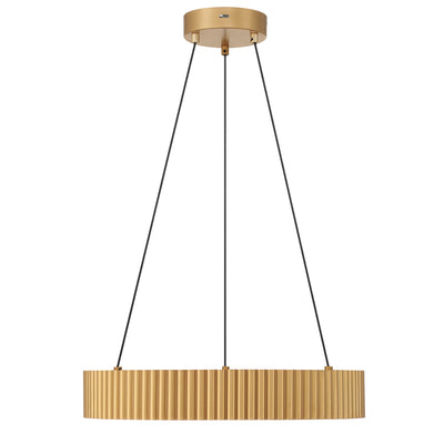 Sashay Integrated LED 20" Pendant in Honey Gold, alternate view - Golden Lighting