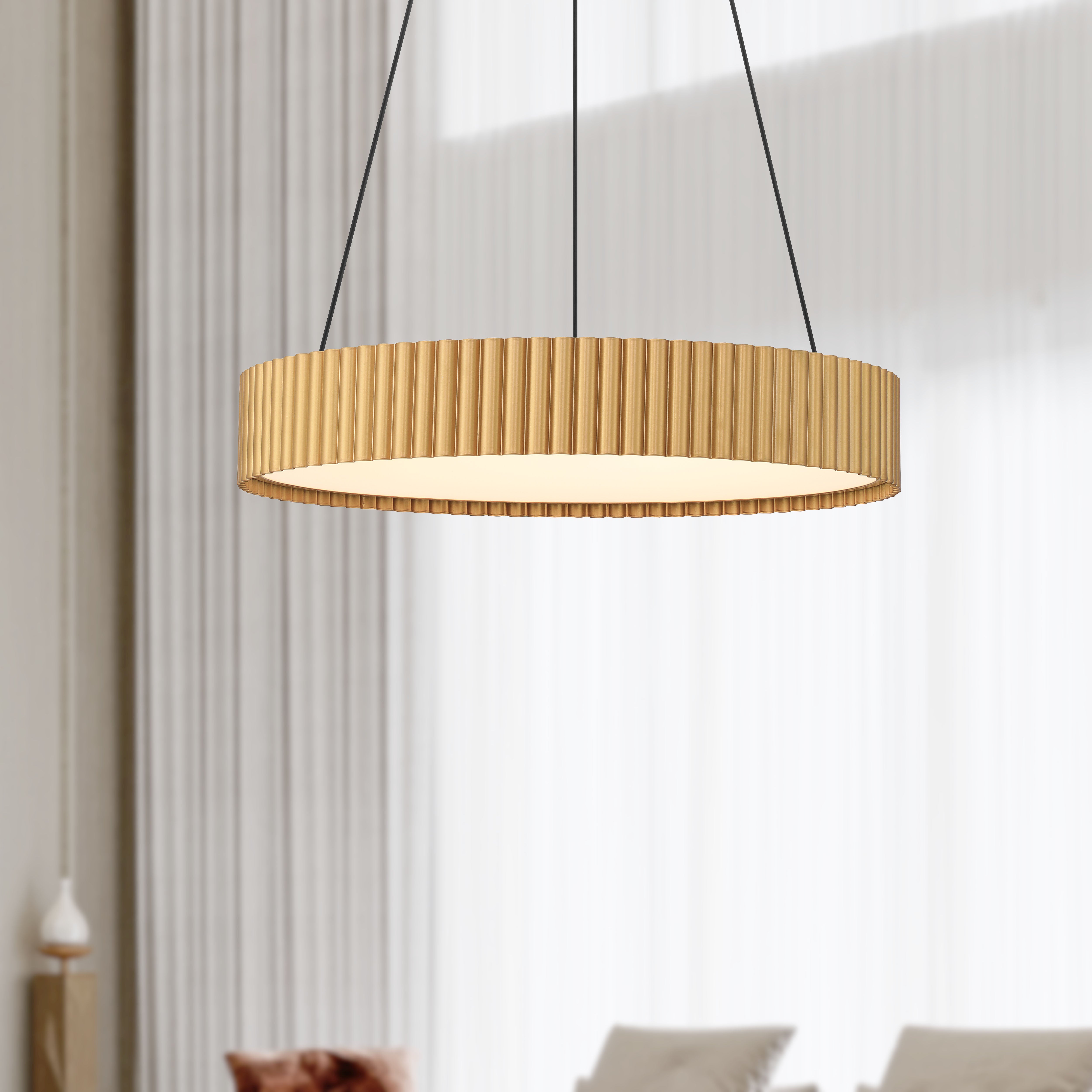 Sashay Integrated LED 20" Pendant in Honey Gold