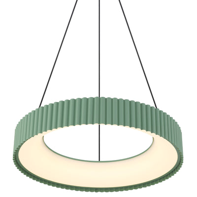 Sashay Integrated LED 20" Pendant in Pistachio - Golden Lighting