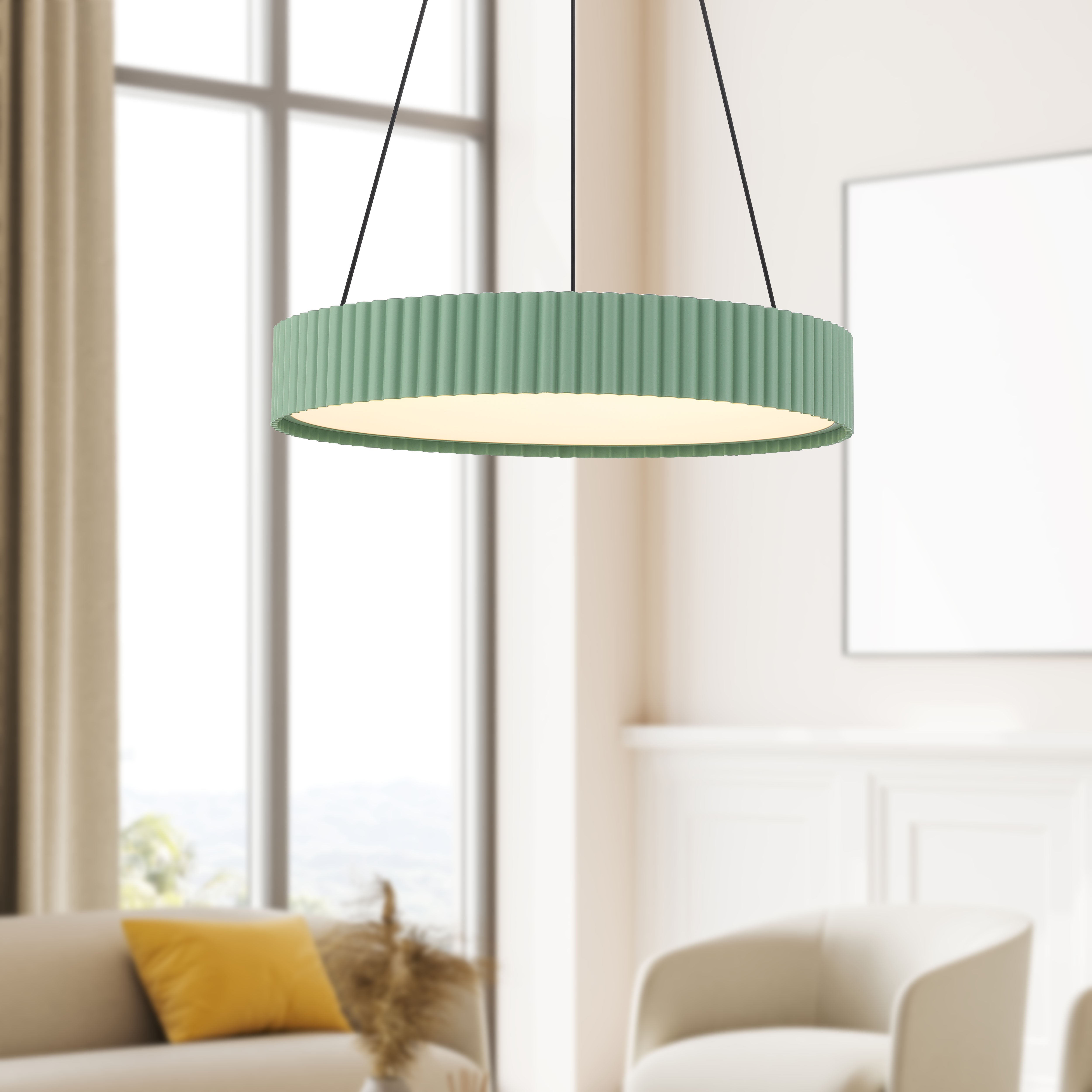 Sashay Integrated LED 20" Pendant in Pistachio