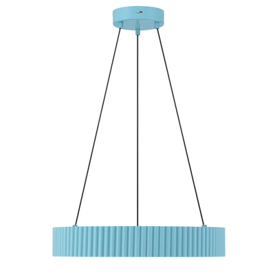 Sashay Integrated LED 20" Pendant in Sky Blue, alternate view - Golden Lighting