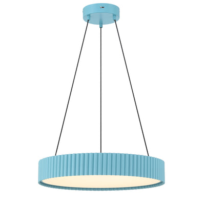 Sashay Integrated LED 20" Pendant in Sky Blue - Golden Lighting