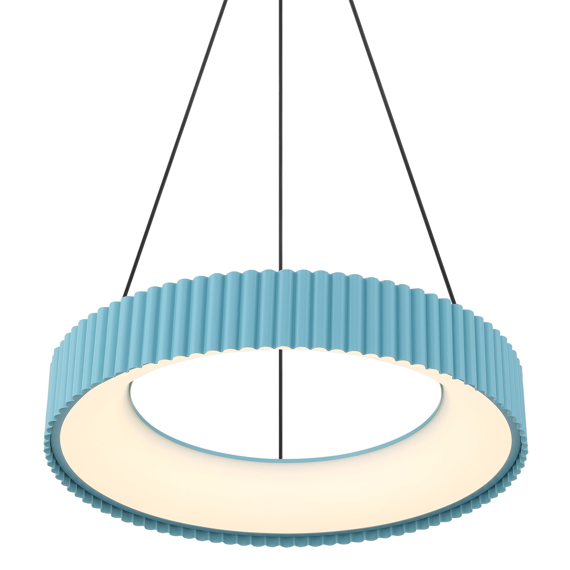 Sashay Integrated LED 20" Pendant in Sky Blue