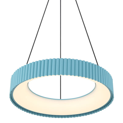 Sashay Integrated LED 20" Pendant in Sky Blue - Golden Lighting