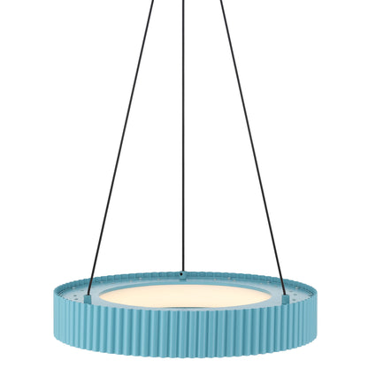 Sashay Integrated LED 20" Pendant in Sky Blue