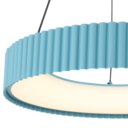 Sashay Integrated LED 20" Pendant in Sky Blue