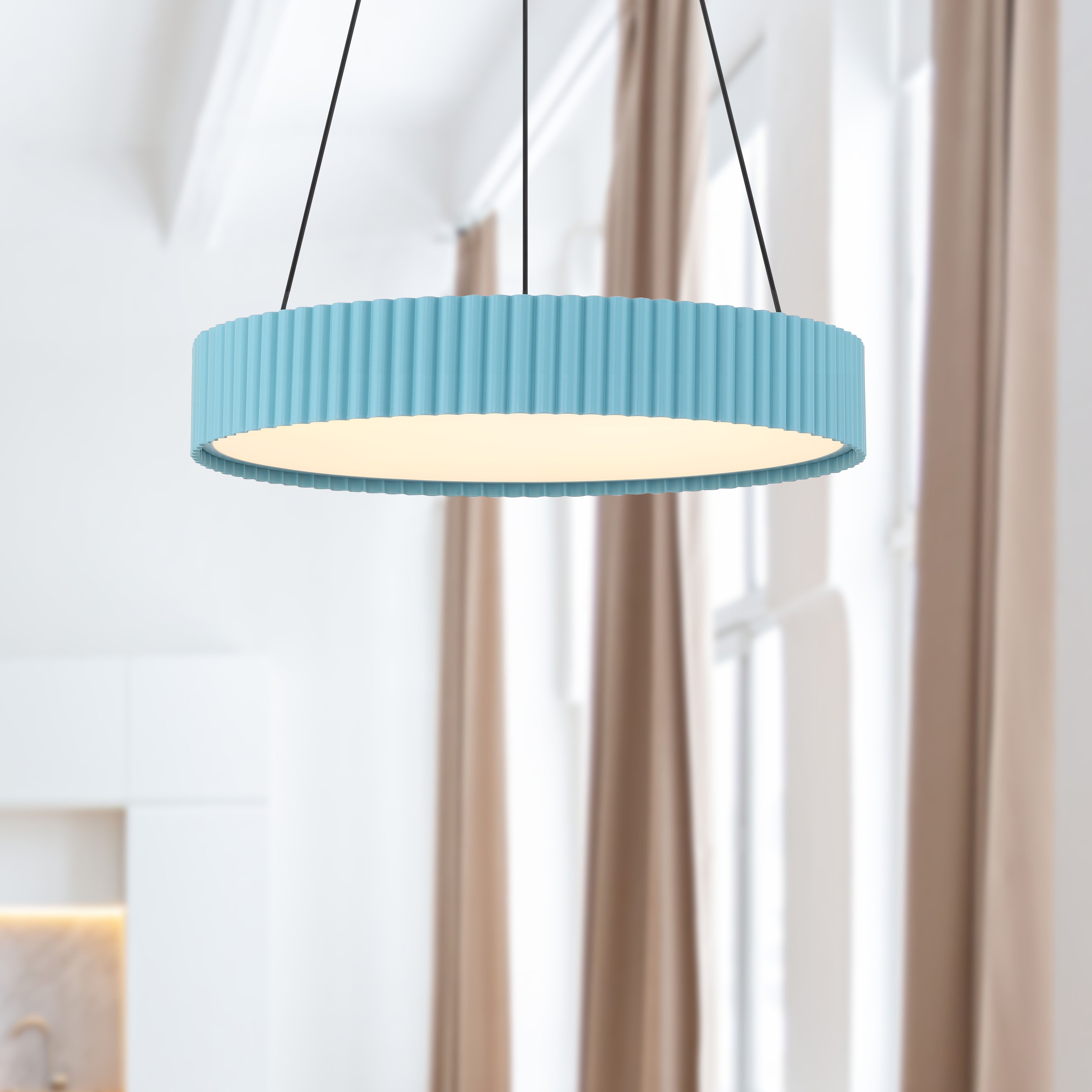 Sashay Integrated LED 20" Pendant in Sky Blue