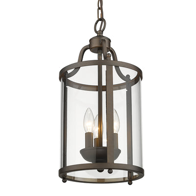 Golden Lighting Payton 3-light Pendant in Rubbed Bronze - - Golden Lighting
