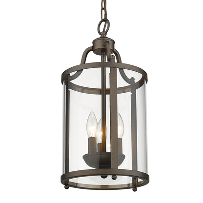 Golden Lighting Payton 3-light Pendant in Rubbed Bronze - - Golden Lighting