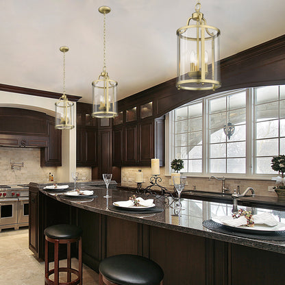 Golden Lighting Payton 3-light Pendant in Brushed Champagne Brass - - Golden Lighting