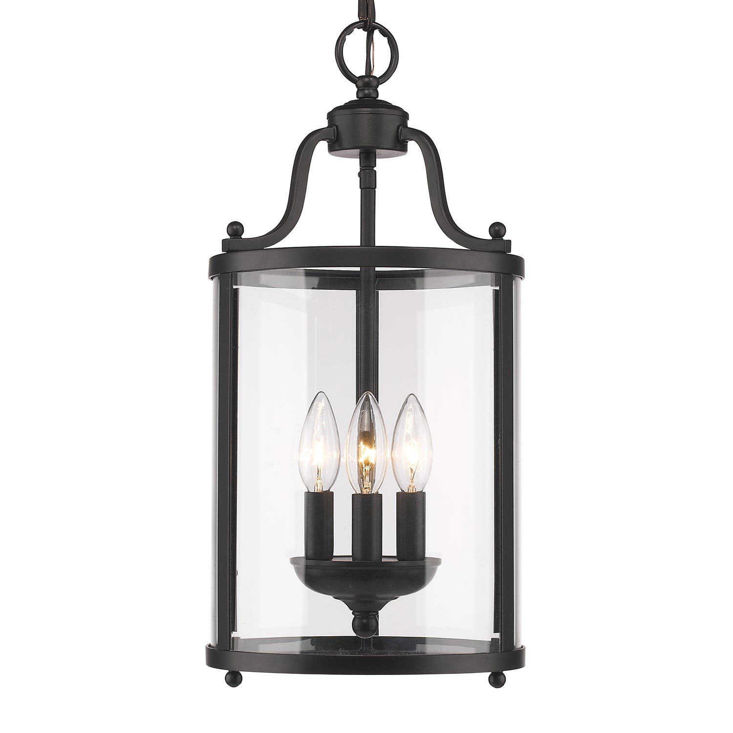 Golden Lighting Payton 3-light Pendant in Matte Black