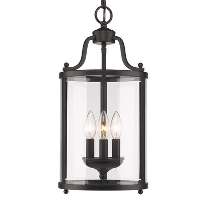 Golden Lighting Payton 3-light Pendant in Matte Black