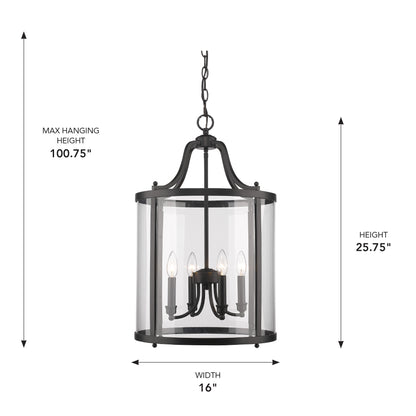 Golden Lighting Payton 4-light Pendant in Matte Black - - Golden Lighting