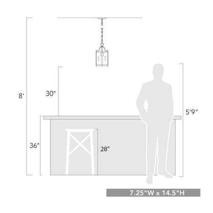 Golden Lighting Payton 1-light Pendant in Chrome - - Golden Lighting