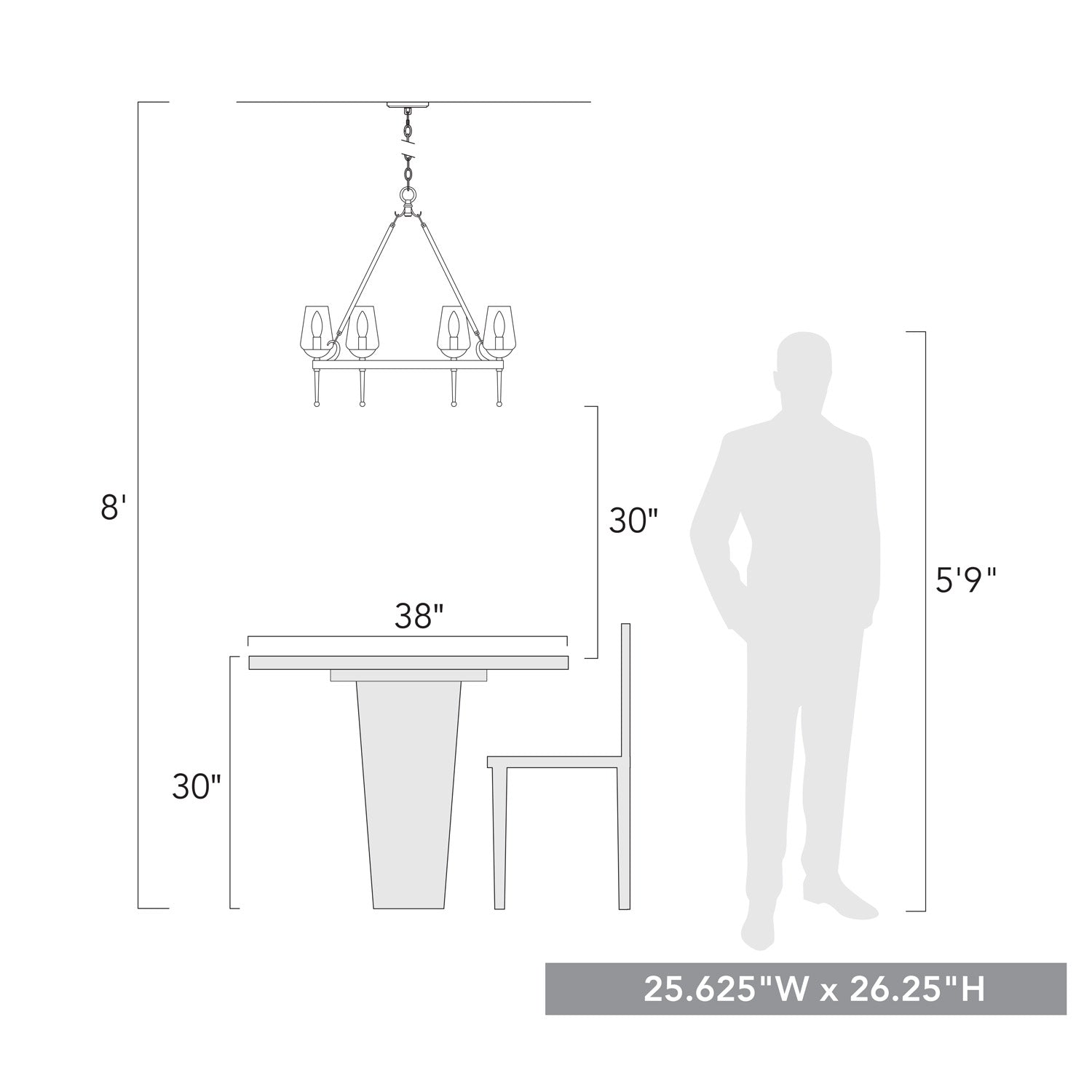 Golden Lighting Regent 6-light Chandelier in Textured White Plaster - - Golden Lighting