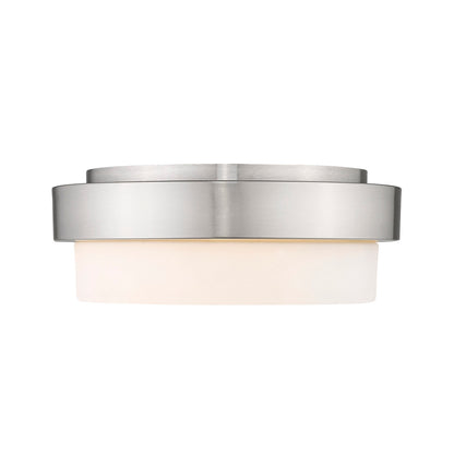 Morgon 2-light 11" Flush Mount in Pewter and Opal Glass