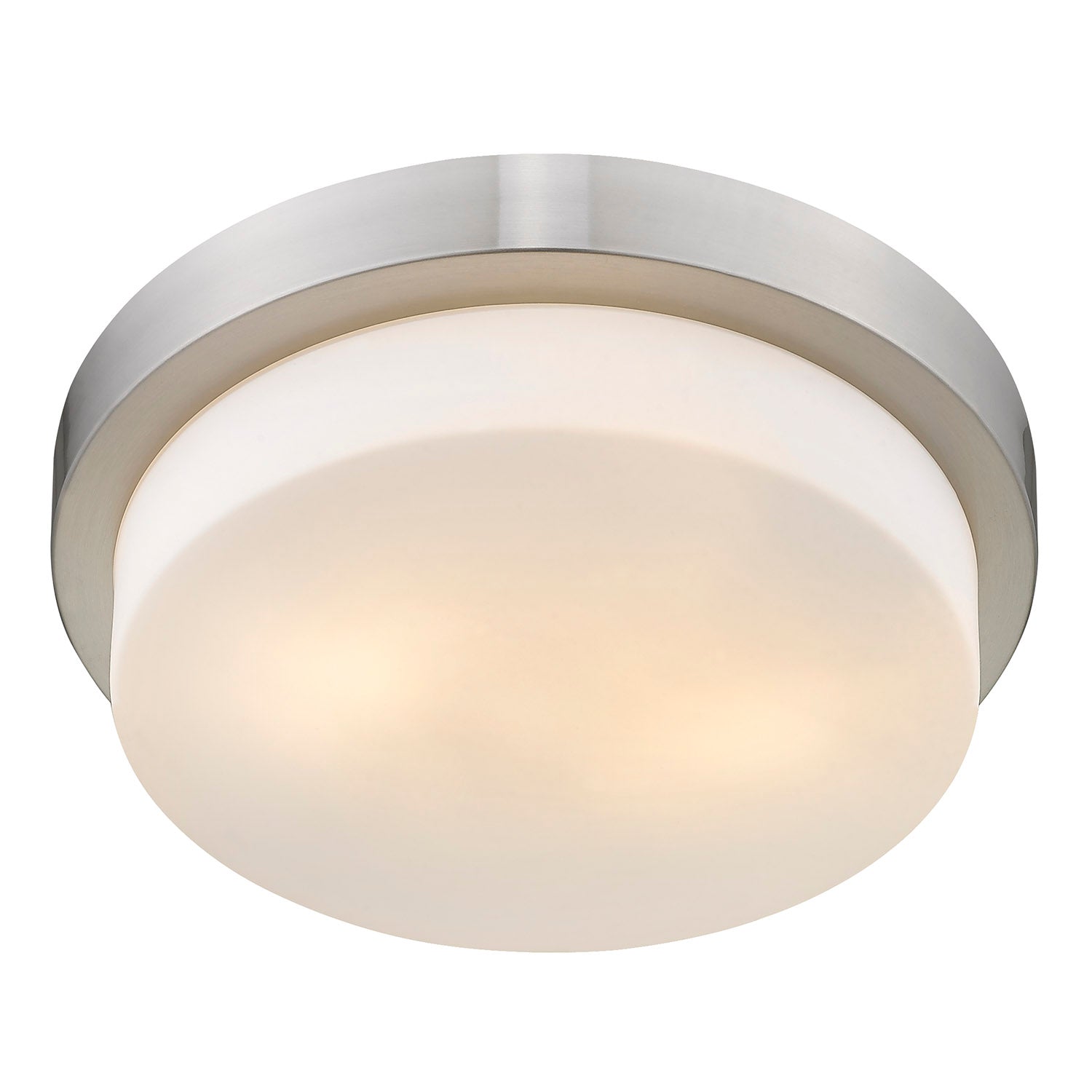 Morgon 2-light 13" Flush Mount in Pewter and Opal Glass