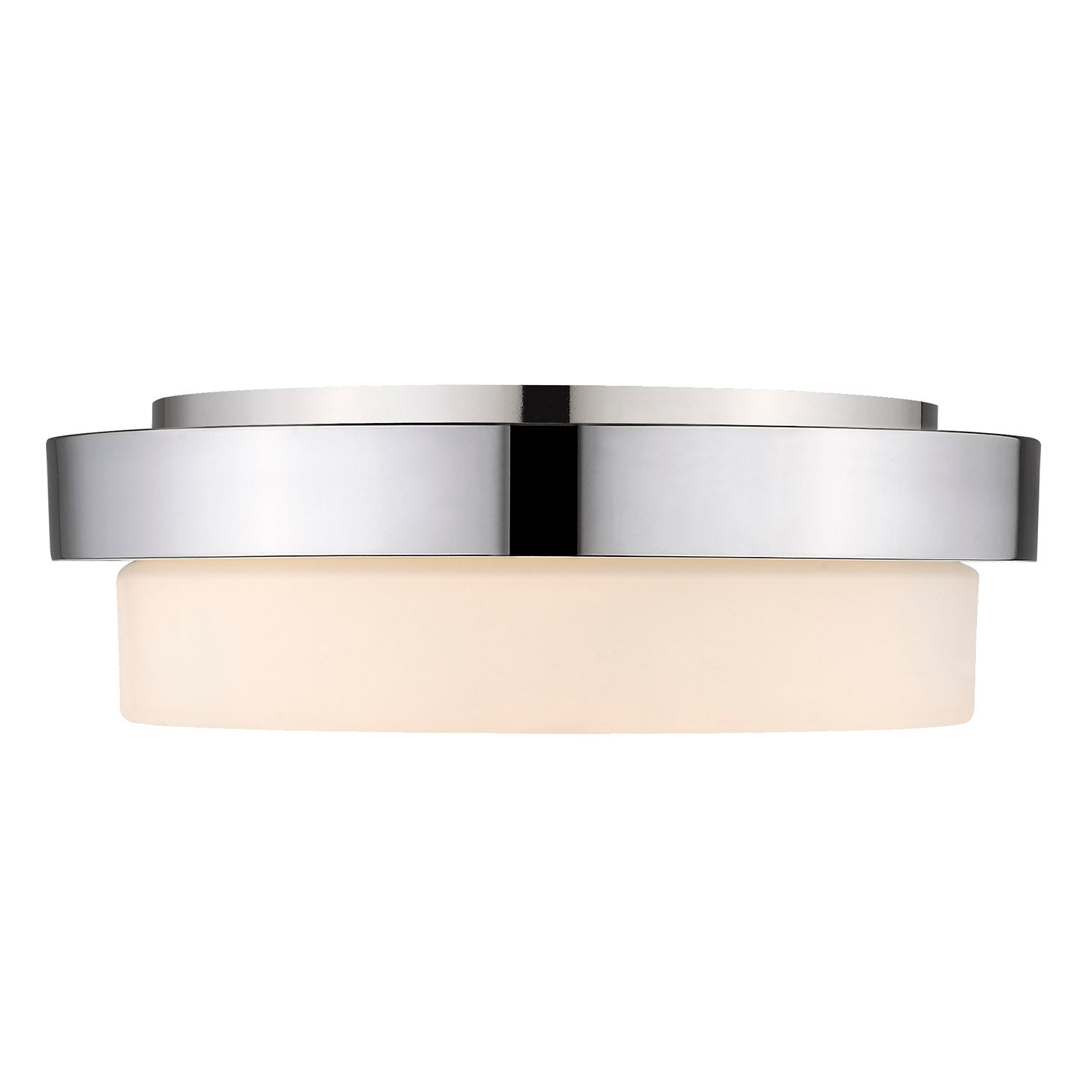 Multi-Family Flush Mount in Chrome with Opal Glass - Chrome / Opal / White - Golden Lighting