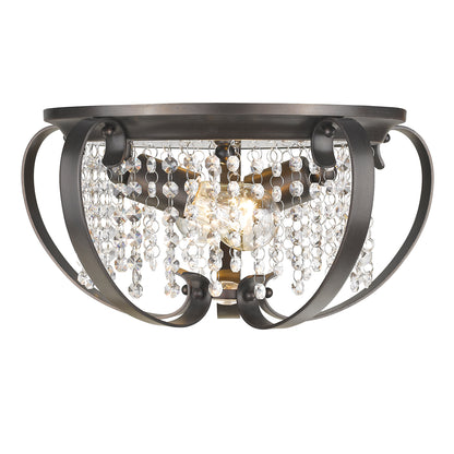 Ella Flush Mount in Etruscan Bronze - - Golden Lighting