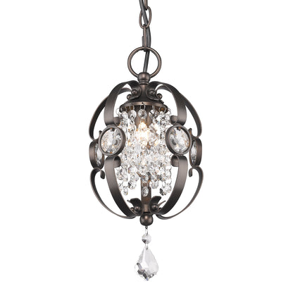 Ella Mini Pendant in Brushed Etruscan Bronze - Brushed Etruscan Bronze / No Shade / N/A - Golden Lighting