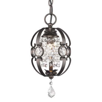 Ella Mini Pendant in Brushed Etruscan Bronze - - Golden Lighting