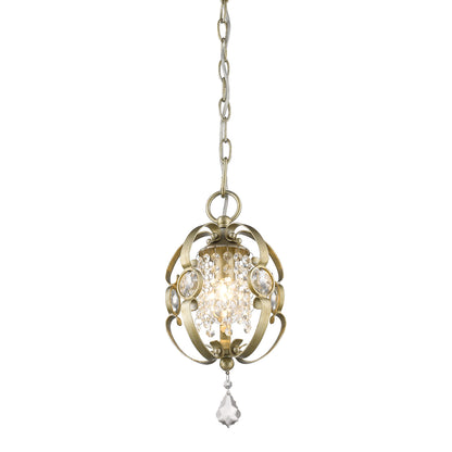 Ella Mini Pendant in White Gold - White Gold / No Shade / N/A - Golden Lighting