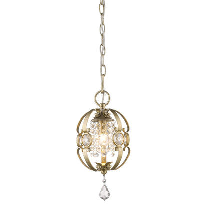 Ella Mini Pendant in White Gold - - Golden Lighting