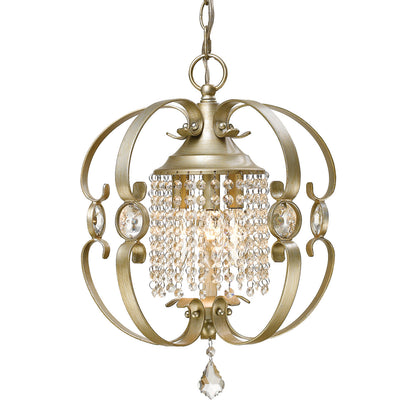 Ella Mini Chandelier in White Gold - - Golden Lighting