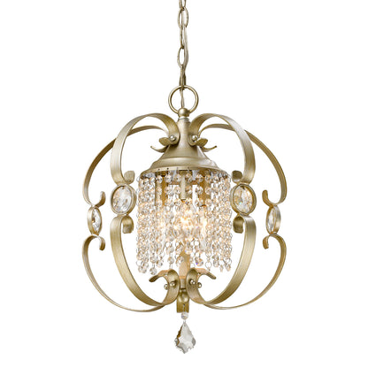 Ella Semi-Flush in White Gold - White Gold / No Shade / NA - Golden Lighting