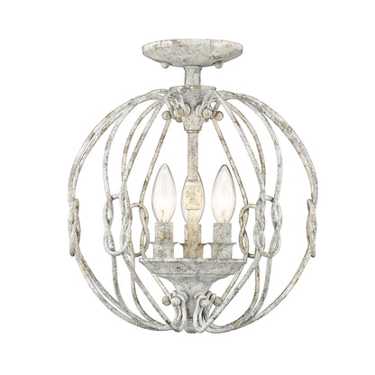 Antoinette 3-light Semi-Flush Mount in Oyster